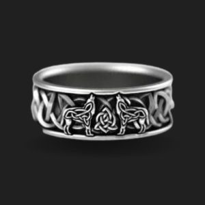 Anneau viking Geri et Freki