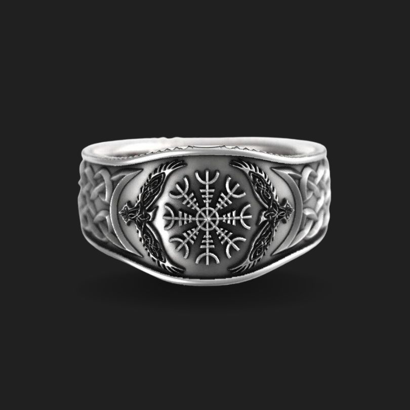 Bague-viking-corbeaux-hugin-munin Bague viking corbeaux Hugin et Munin