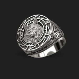 Bague viking du loup Alpha