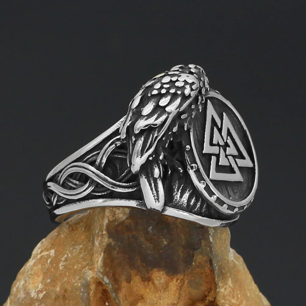 Bague viking Munin et Valkunt Bague viking Munin et Valkunt
