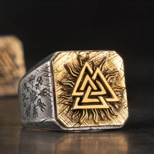 Bague viking Valknut en argent