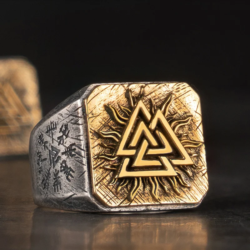 Bague-viking-valknut-argent Bague viking Valknut en argent