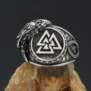Bague viking Valkunt et Munin