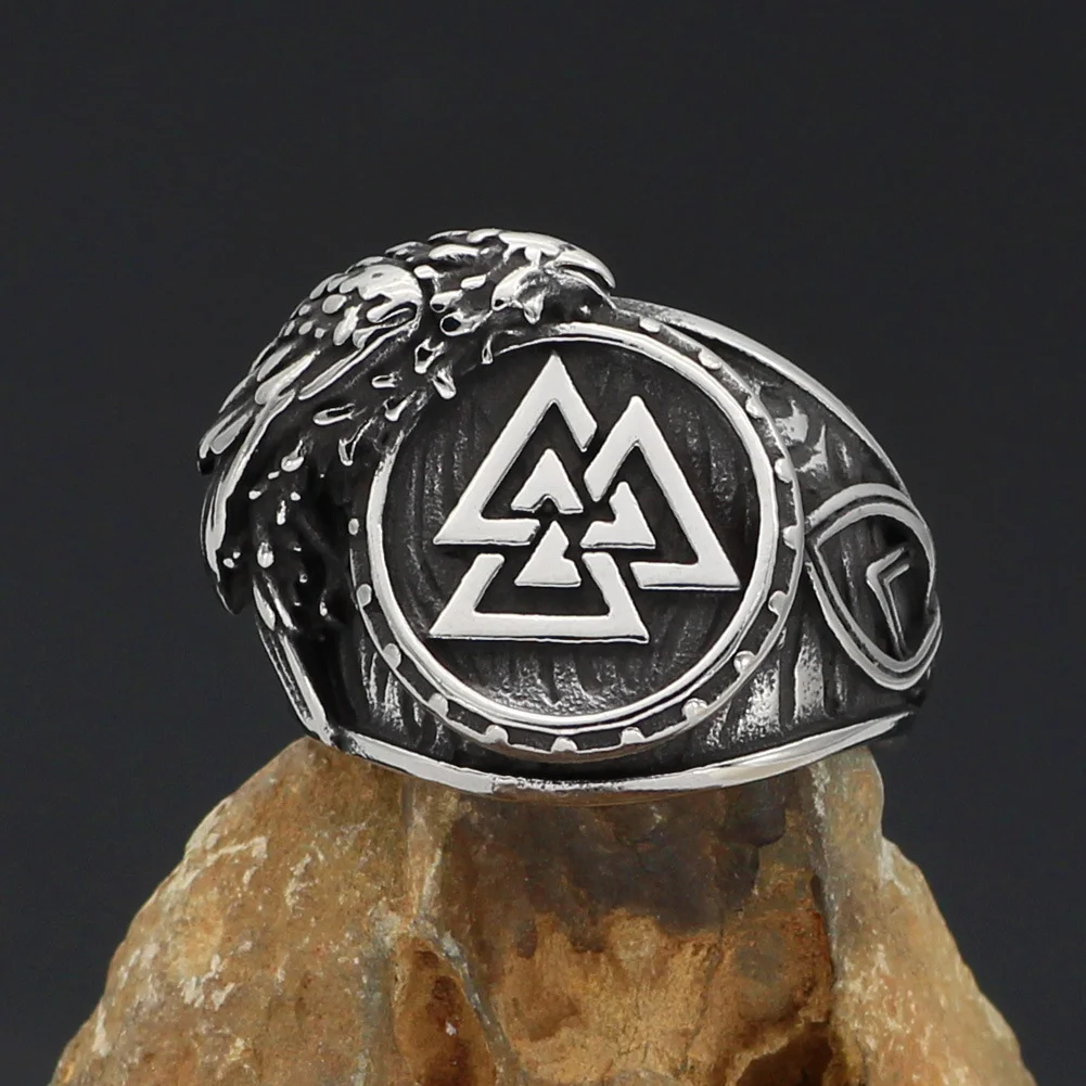 Bague viking Valkunt et Munin Bague viking Valkunt et Munin