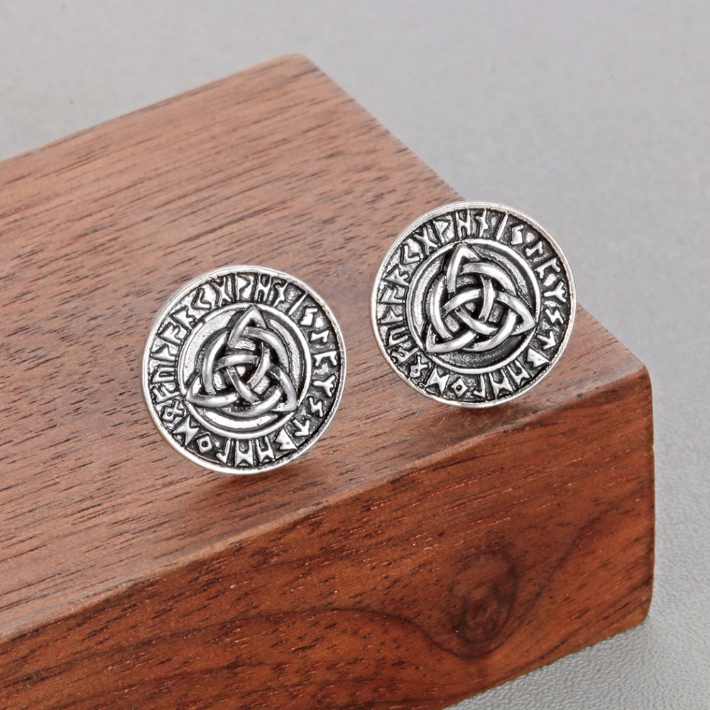 boucles-oreilles-triquetra-argent Boucles d'oreilles Triquetra argentées