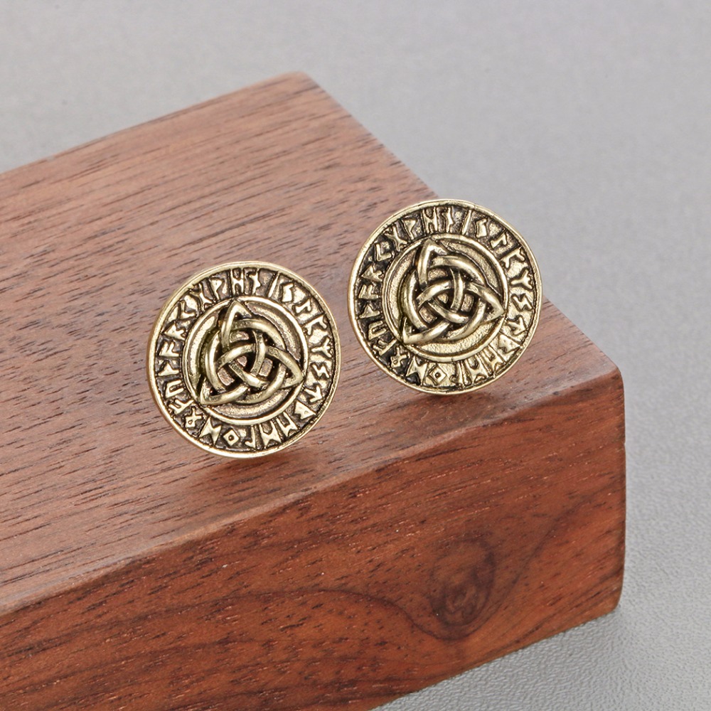 boucles-oreilles-triquetra-or Boucles d'oreilles Triquetra dorées