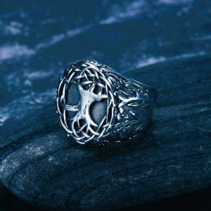Bague arbre de vie viking Yggdrasil