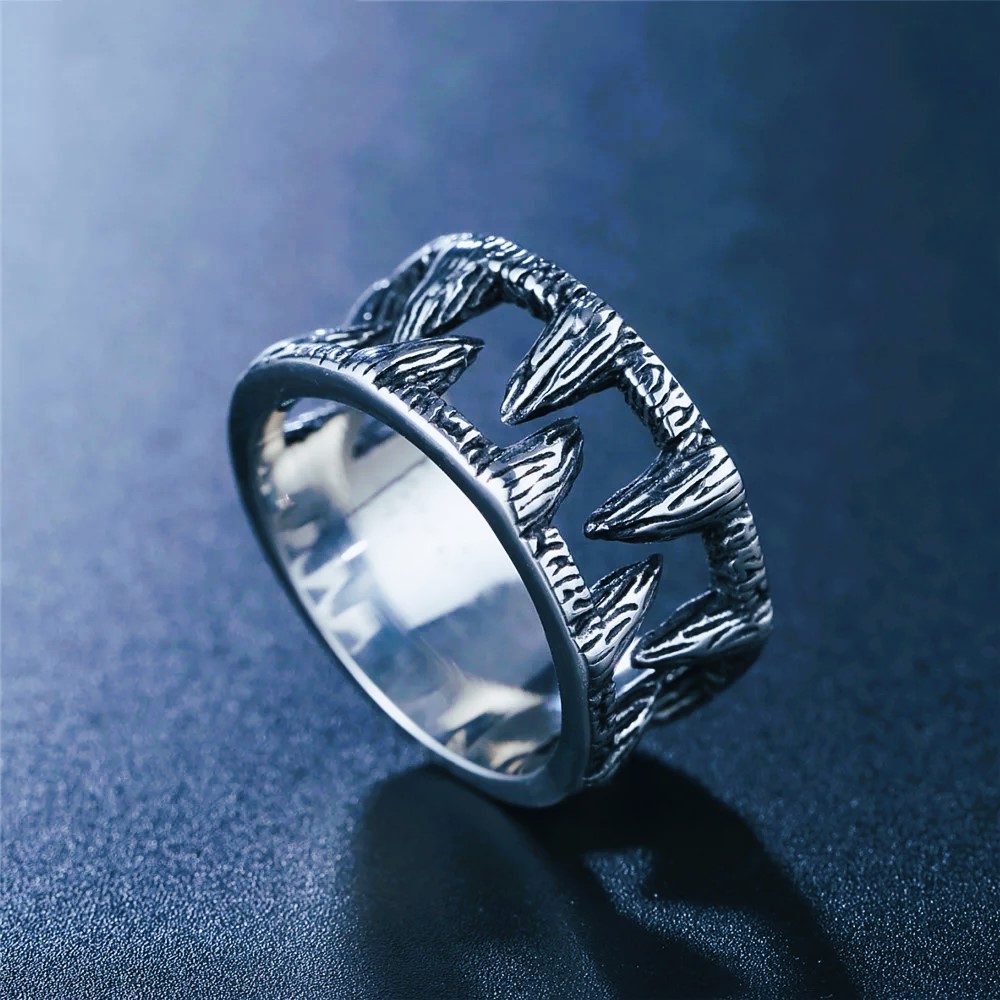 Bague viking les crocs des loups argent Bague viking les crocs des loups argent
