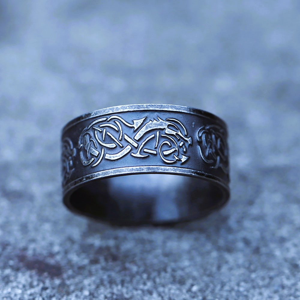 Bague viking dragon argent Bague viking dragon argent