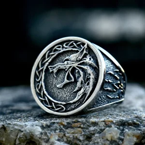 Bague viking griffes loup Fenrir