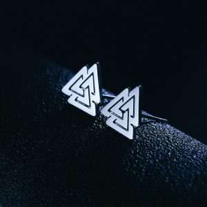 Boucles d’oreilles viking Valknut argent