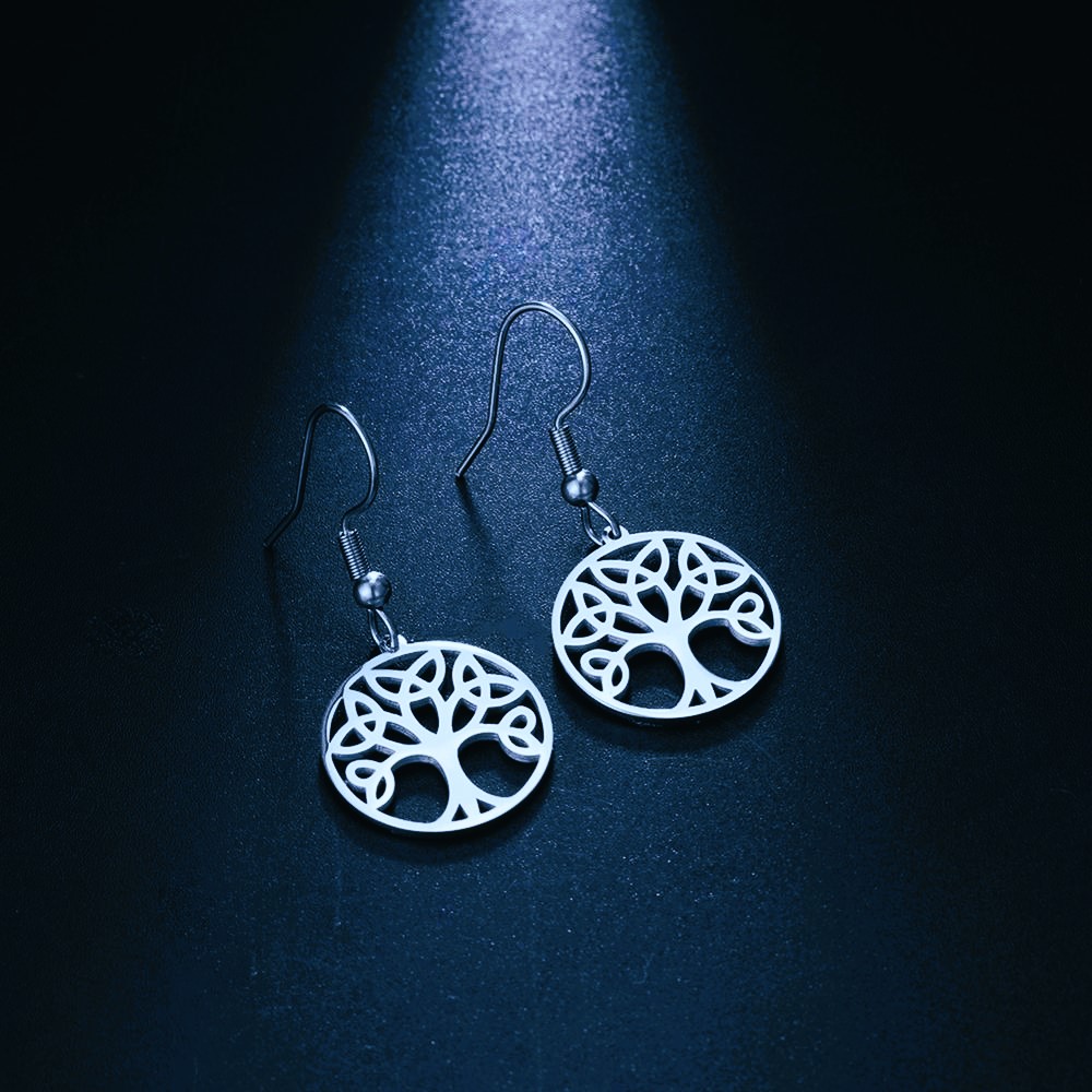 Boucles d’oreilles à pendentifs arbre de vie Yggdrasil Boucles d’oreilles à pendentifs arbre de vie Yggdrasil