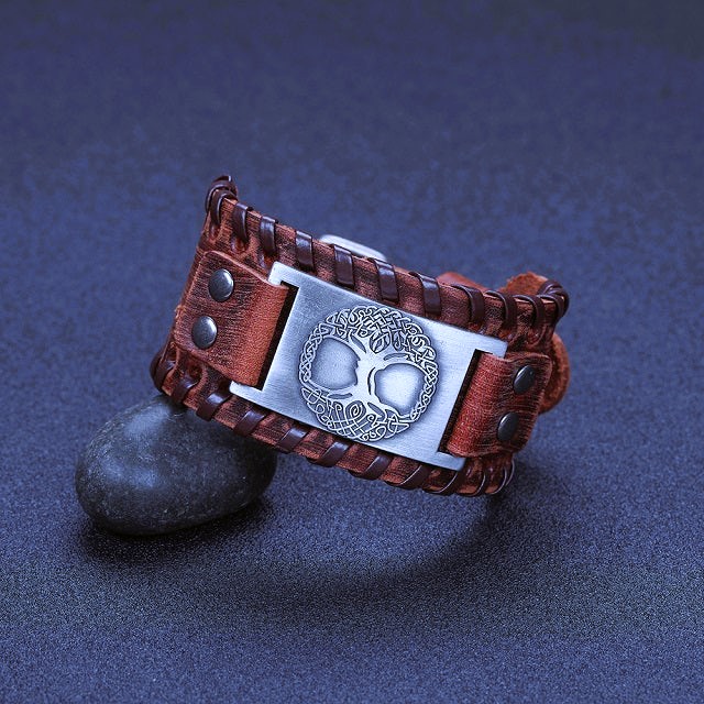 Bracelet de force viking arbre de vie Bracelet de force viking arbre de vie