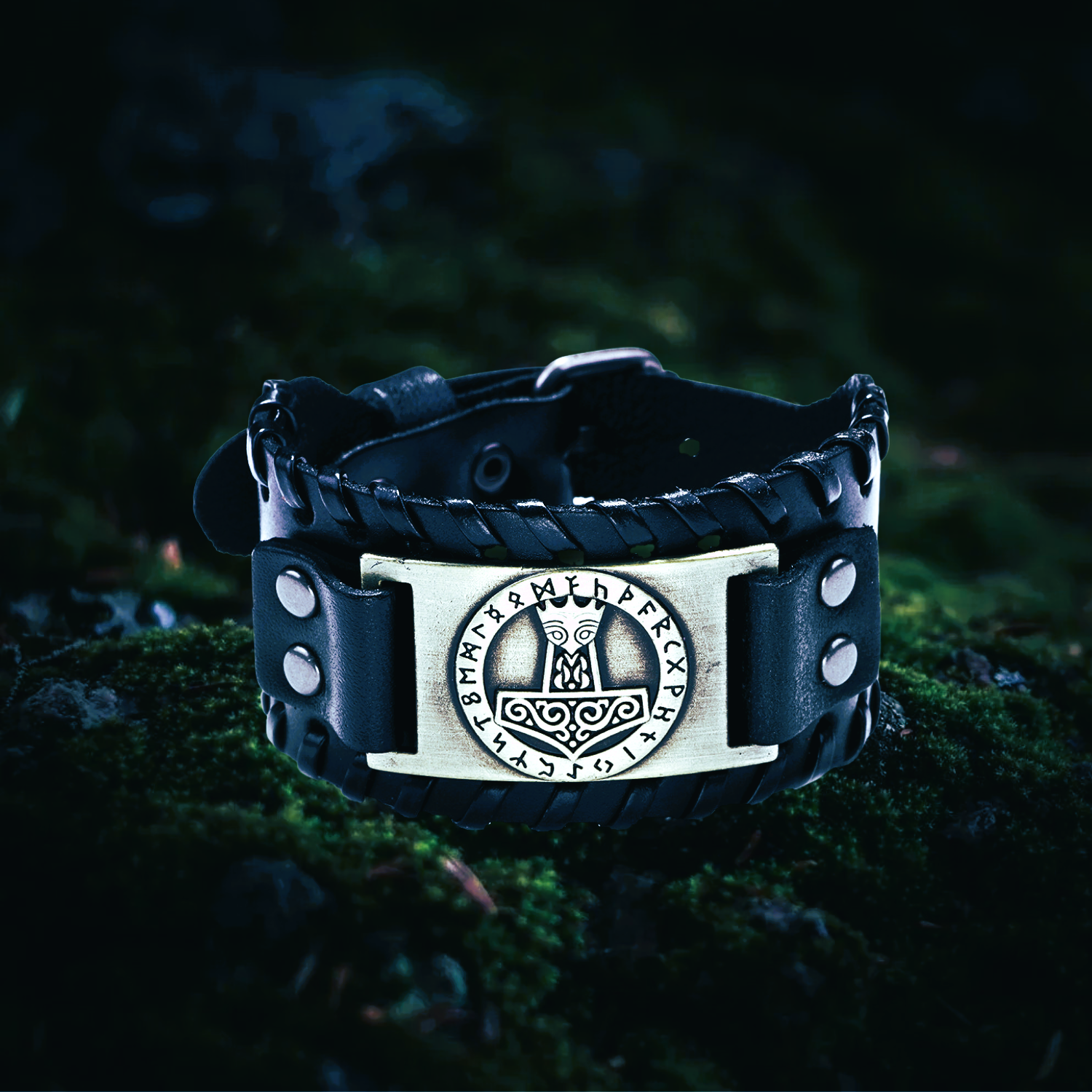 Bracelet de force viking Mjöllnir bronze Bracelet de force viking Mjöllnir bronze
