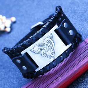 Bracelet viking renard Triquetra