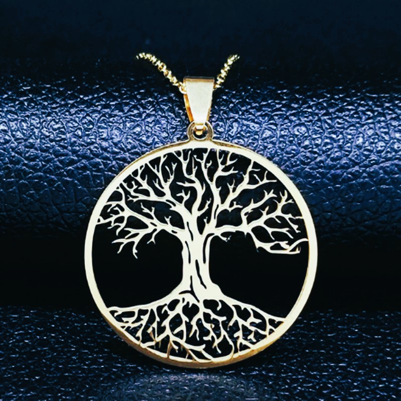 Collier arbre de vie Yggdrasil or Collier arbre de vie Yggdrasil or