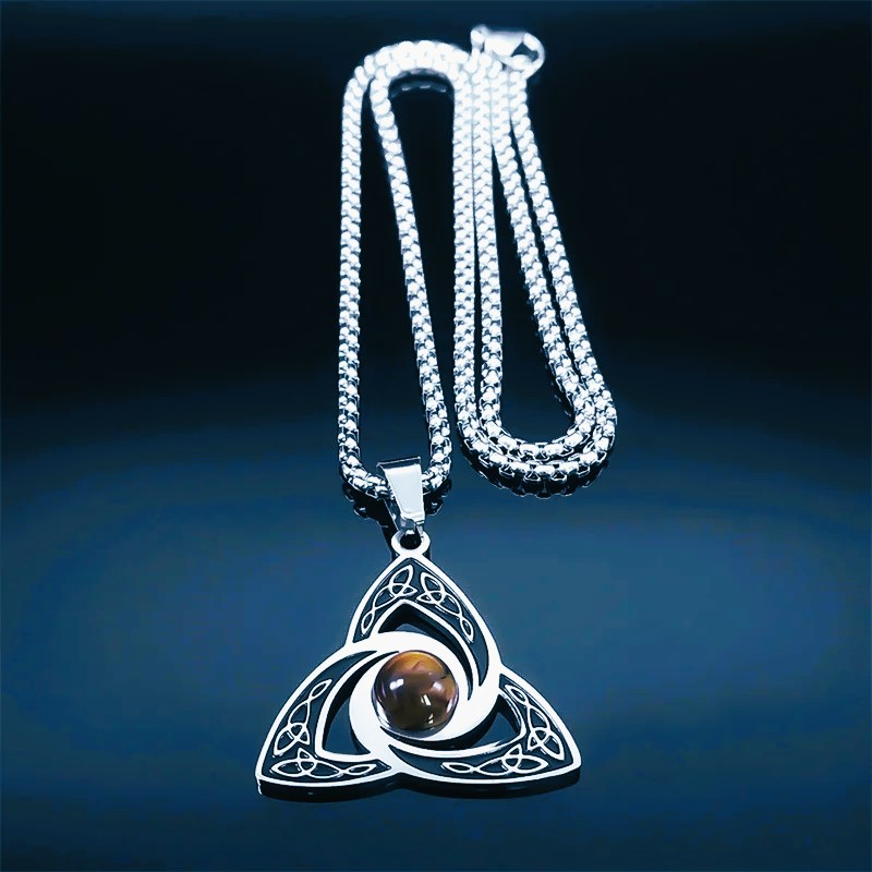 Collier viking noeud Triquetra argent Collier viking noeud Triquetra argent