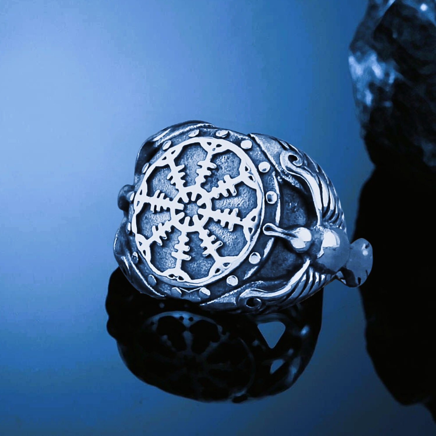 Bague viking compas d’Odin argenté Bague viking compas d’Odin argenté