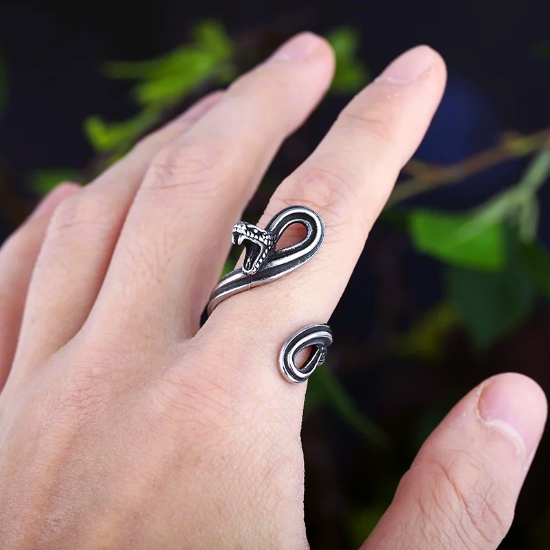 Bague serpent viking Jormungand Bague serpent viking Jormungand