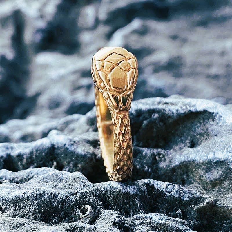 Bague viking éternel Ouroboros or Bague viking éternel Ouroboros or