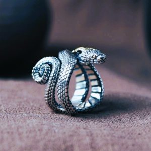 Bague viking serpent Ouroboros