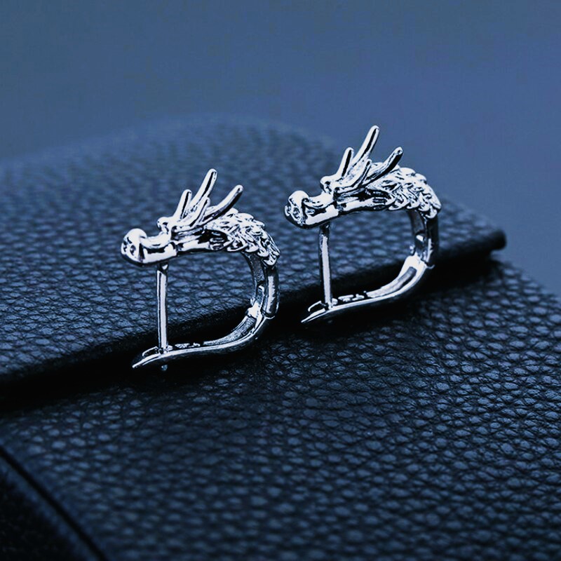Boucles d’oreilles dragon Nidhogg argent Boucles d’oreilles dragon Nidhogg argent