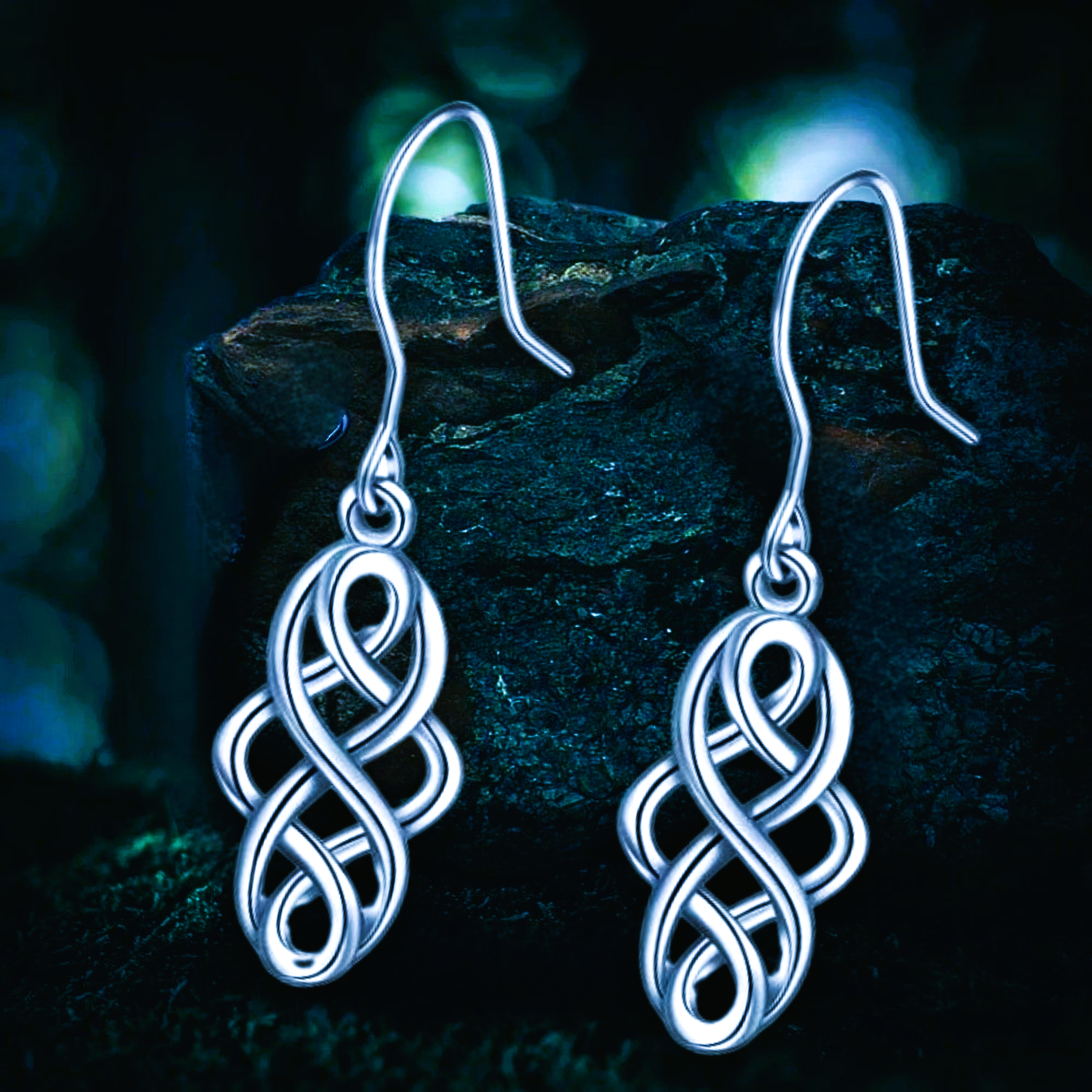 Boucles d’oreilles noeud viking argent Boucles d’oreilles noeud viking argent