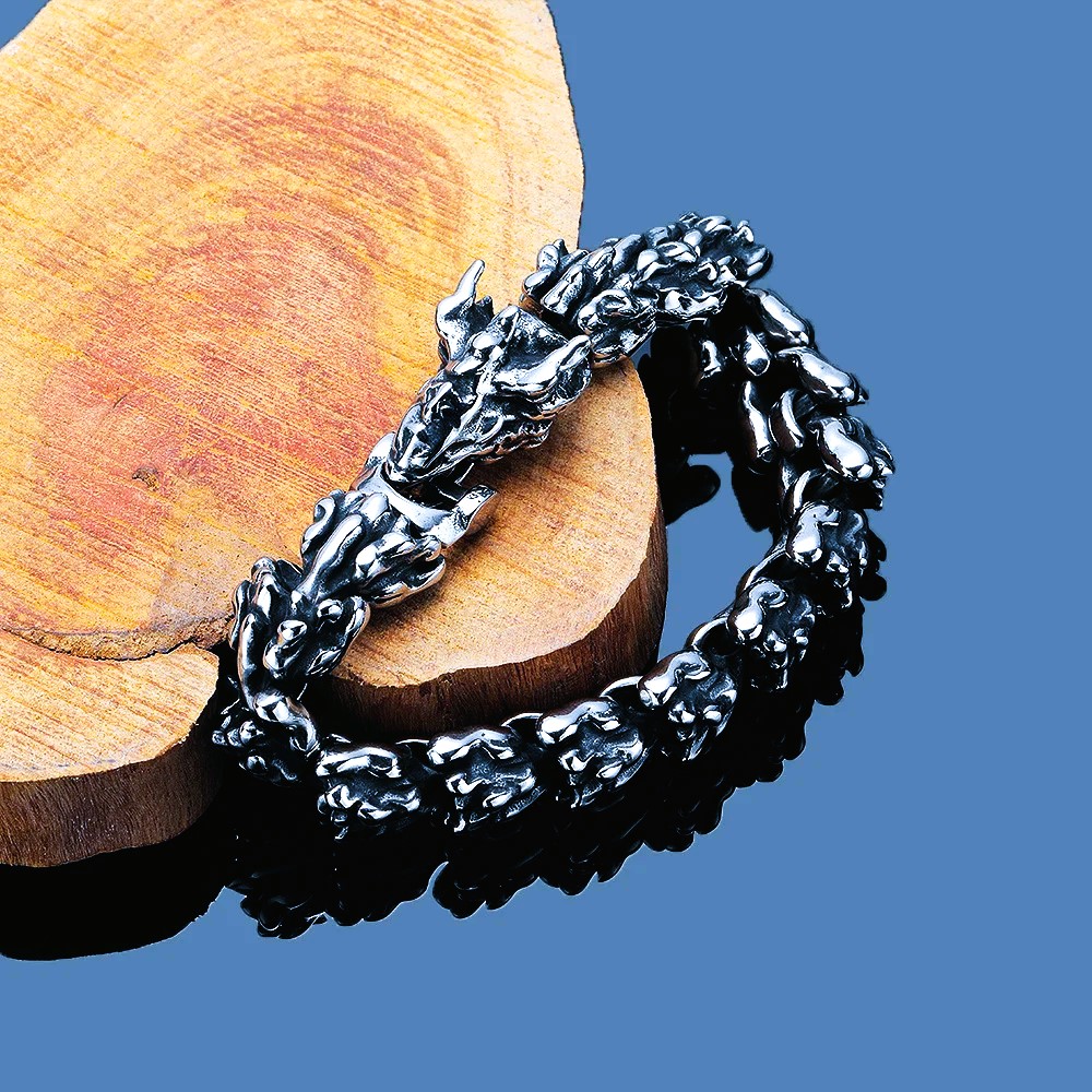 Bracelet viking serpent dragon de Midgard Bracelet viking serpent dragon de Midgard