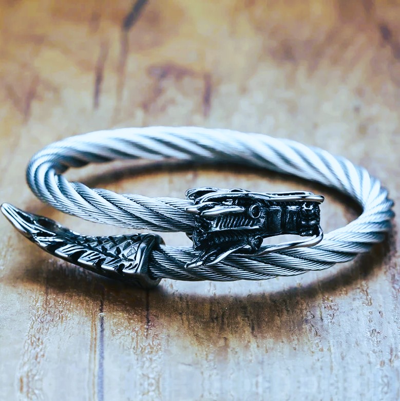 Bracelet viking nordique dragon Fafnir Bracelet viking nordique dragon Fafnir