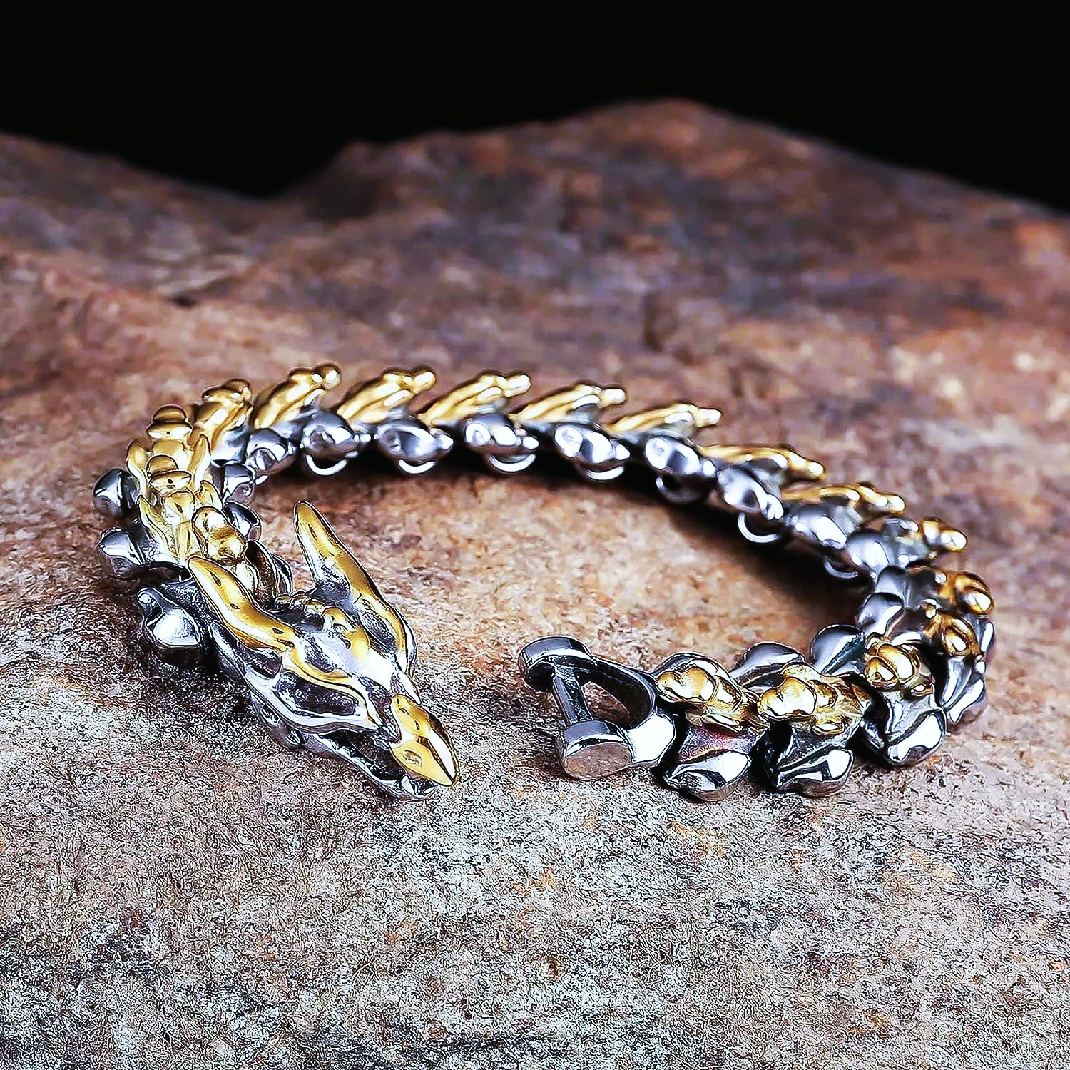 Bracelet viking La puissance du dragon Jormungand Bracelet viking La puissance du dragon Jormungand