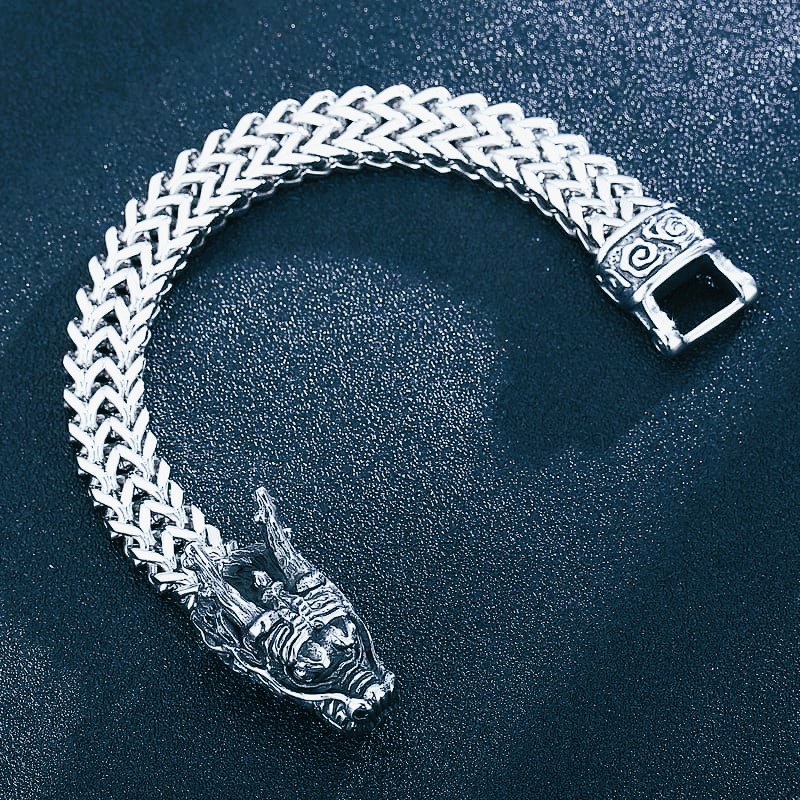 Bracelet viking puissance de Fafnir argent Bracelet viking puissance de Fafnir argent