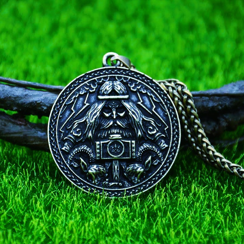 Collier amulette viking Thor Collier amulette viking Thor