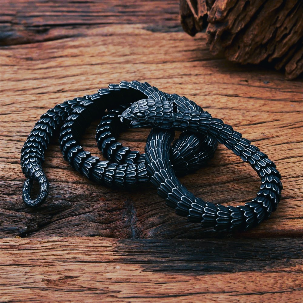 Collier nordique viking serpent Ouroboros Collier nordique viking serpent Ouroboros