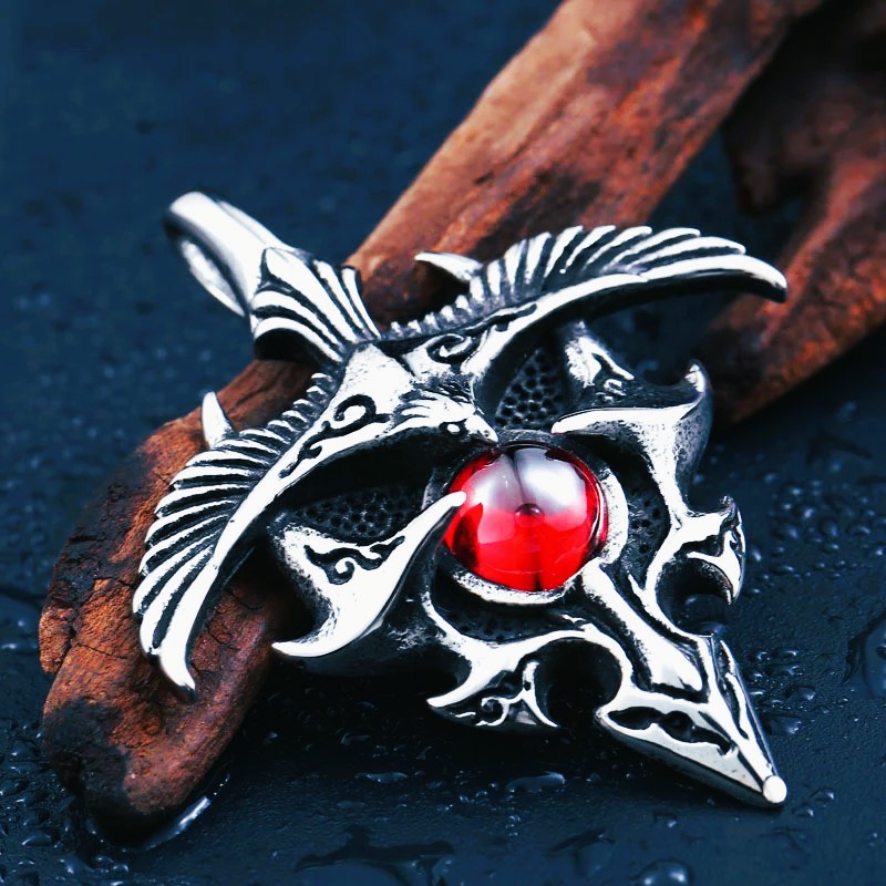 Collier viking l’aigle Hraesvelg argent Collier viking l’aigle Hraesvelg argent