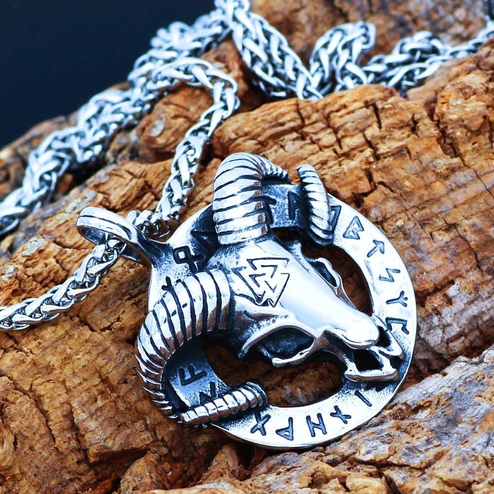 Collier viking bouc de Thor Collier viking bouc de Thor