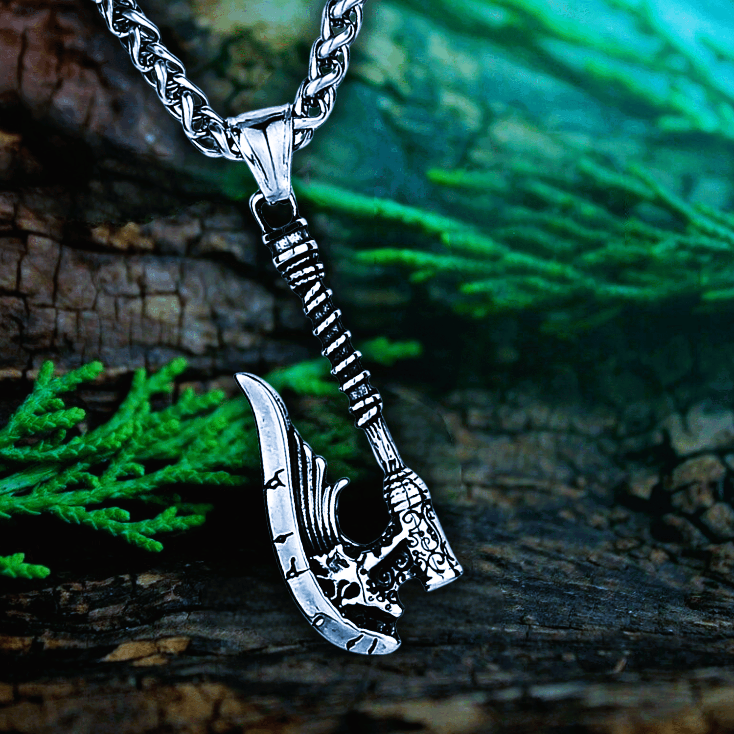 Collier viking hache runique Collier viking hache runique