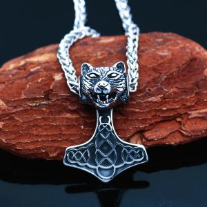 Collier viking Mjöllnir Fenrir