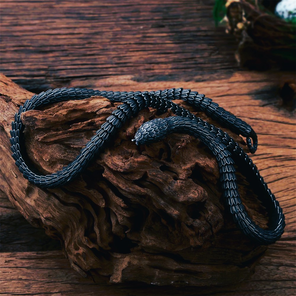 Collier viking serpent nordique Ouroboros Collier viking serpent nordique Ouroboros