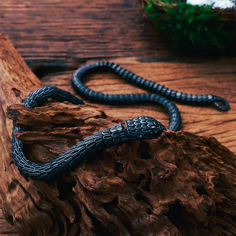 Collier viking serpent Ouroboros Jormungand Collier viking serpent Ouroboros Jormungand