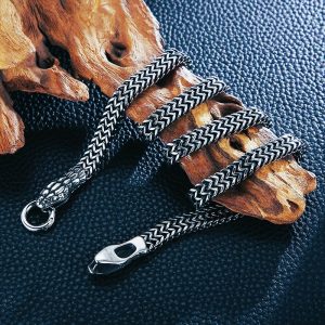 Collier viking tête de serpent