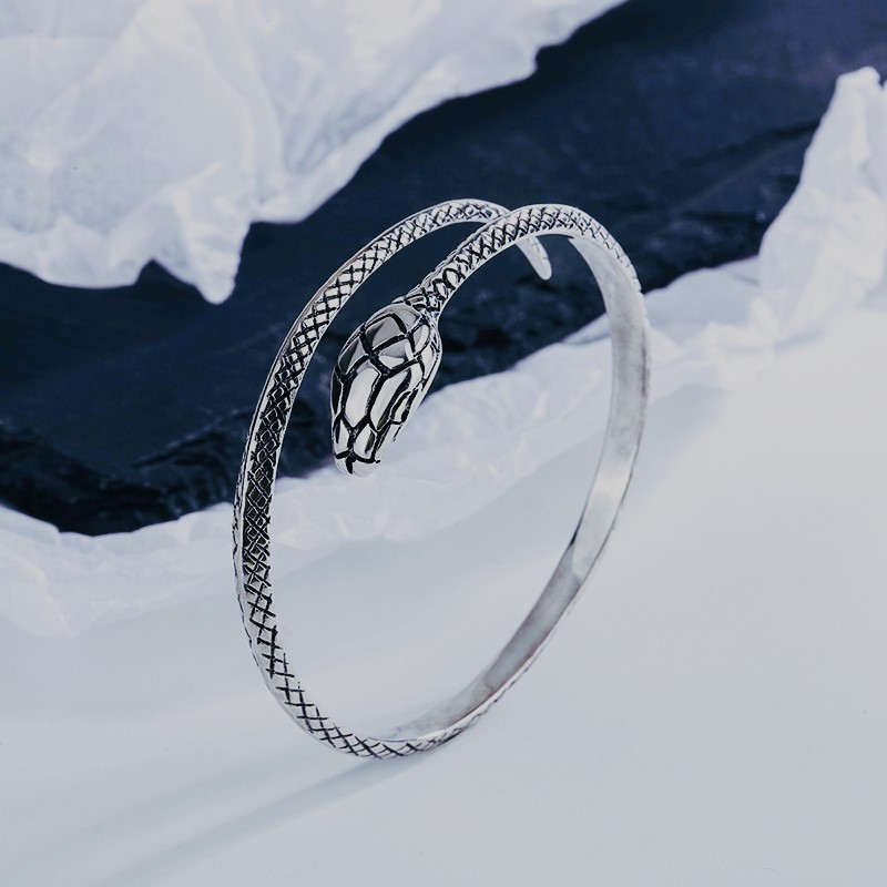Jonc bracelet viking serpent Jörmungand Jonc bracelet viking serpent Jörmungand