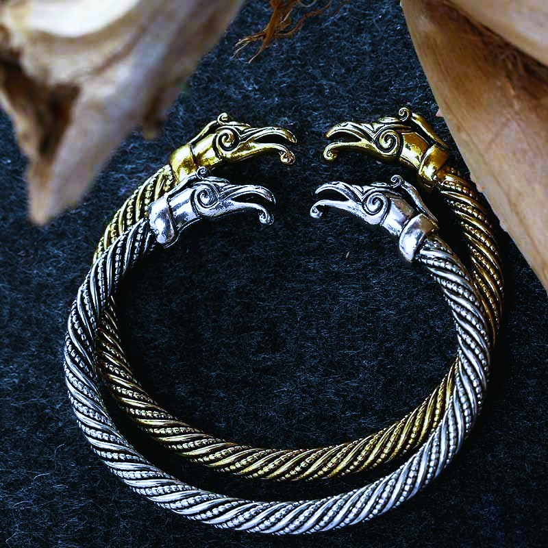 Joncs bracelets Vikings les Corbeaux d’Odin Joncs bracelets Vikings les Corbeaux d’Odin