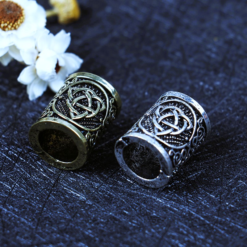 Perles à barbe viking noeuds celtiques Triquetra Perles à barbe viking noeuds celtiques Triquetra