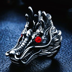 Bague dragon viking