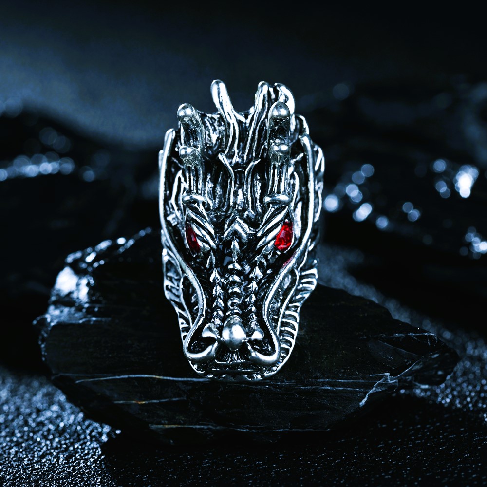 Bague dragon viking Fafnir argent Bague dragon viking Fafnir argent