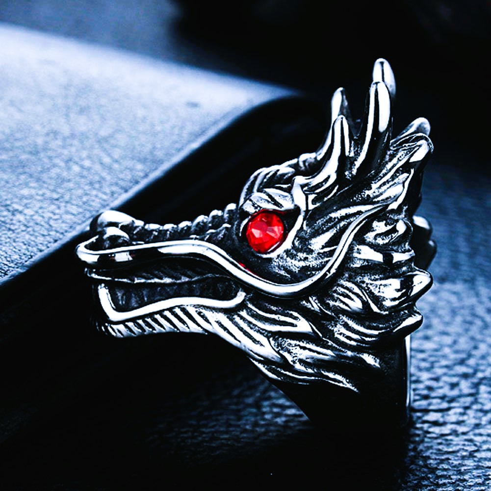 Bague dragon viking Fafnir Jormungand Bague dragon viking Fafnir Jormungand