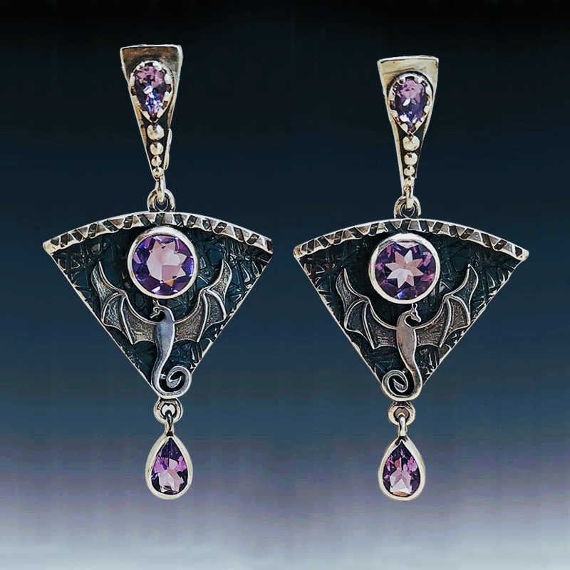 Boucles d'oreilles dragon de feu Boucles d'oreilles dragon de feu