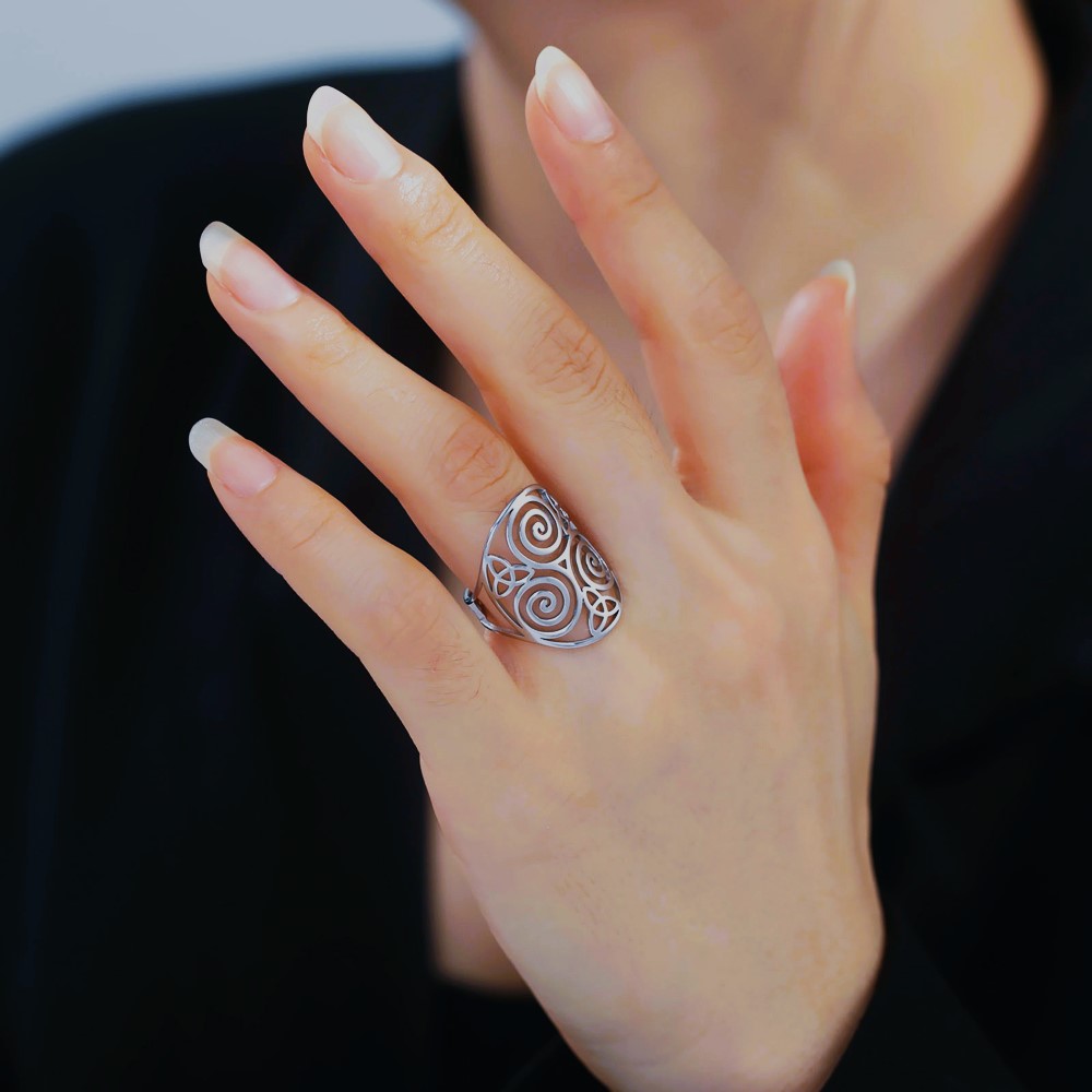 Bague celtique Triskell nordique argent Bague celtique Triskell nordique argent