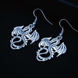 Boucles d'oreilles dragon viking