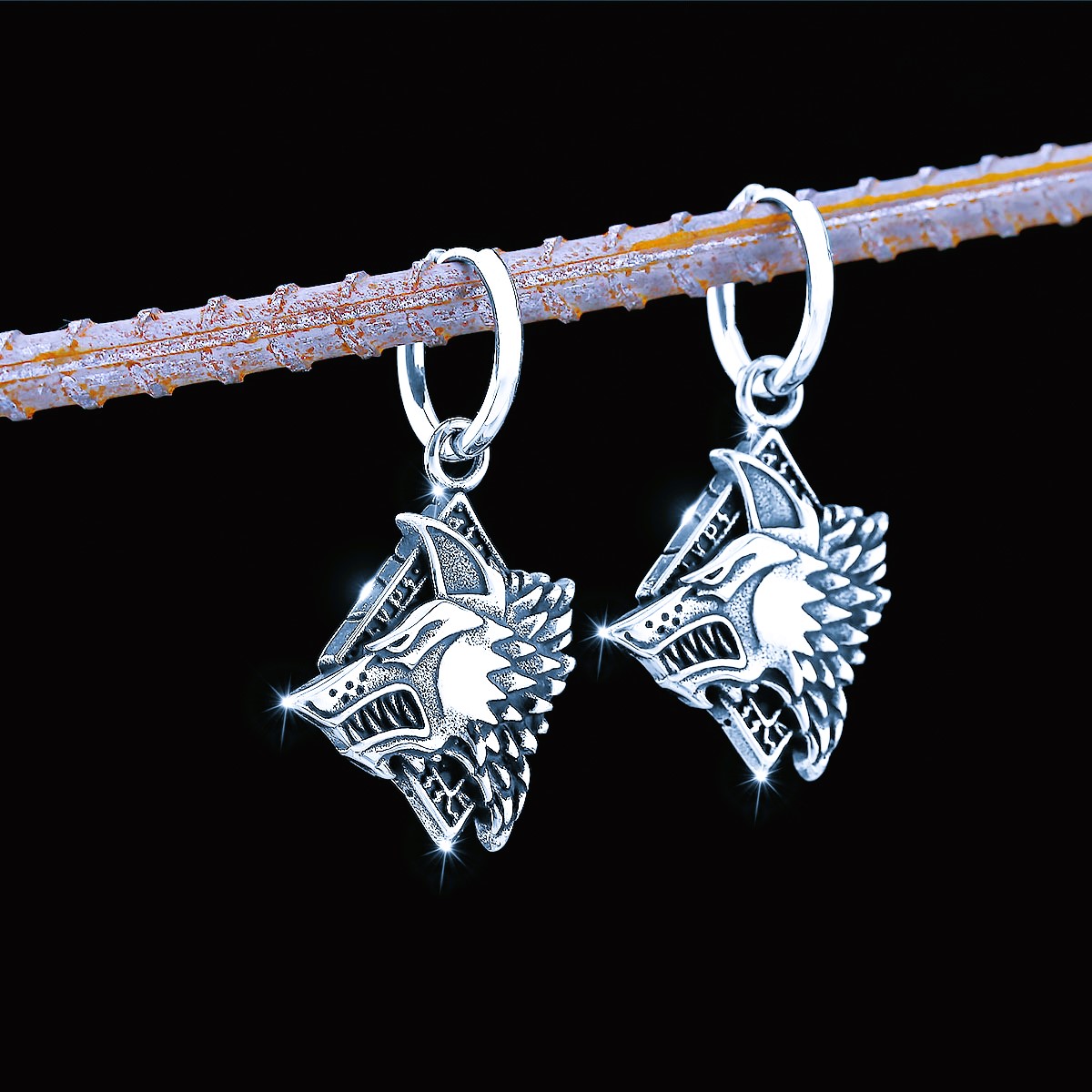 Boucles d'oreilles loup Fenrir Boucles d'oreilles loup Fenrir